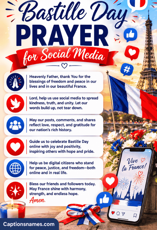 Bastille Day Prayer for Social Media