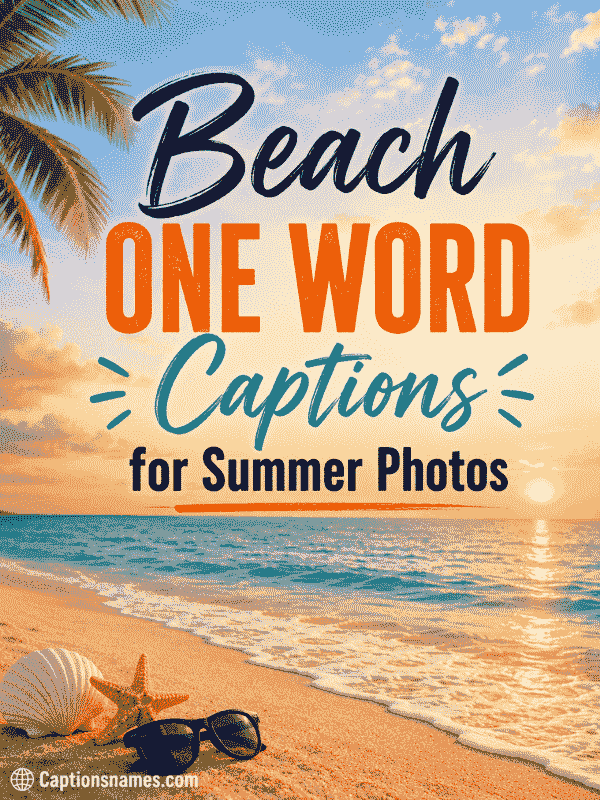 Beach One Word Captions for Summer Photos