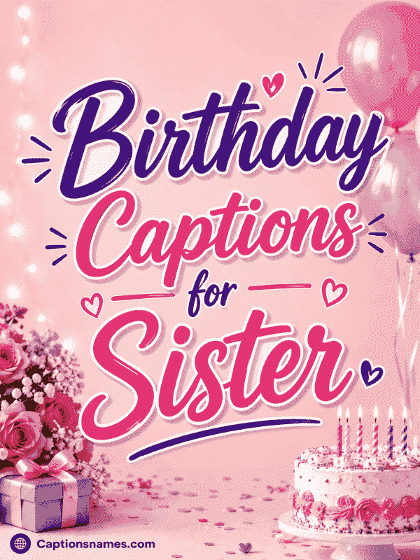 Birthday Captions for Sister