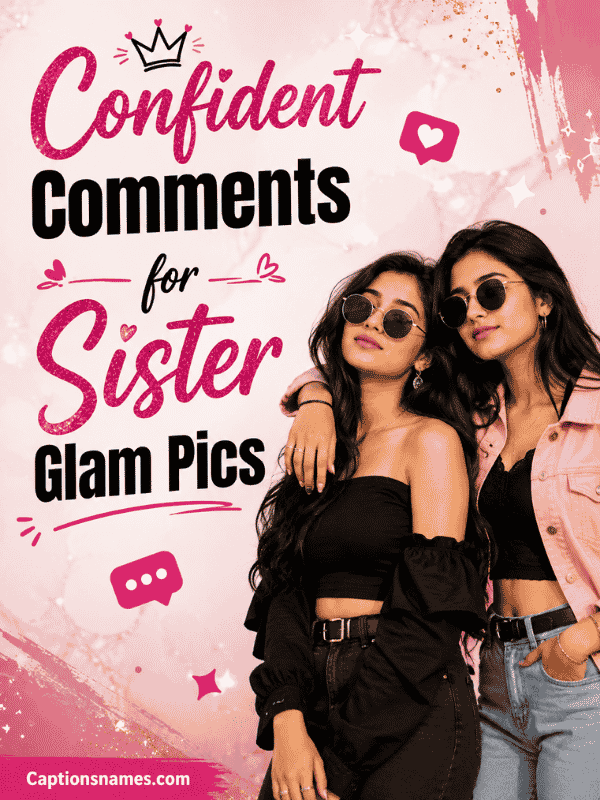 Confident Comments for Sister Glam Pics