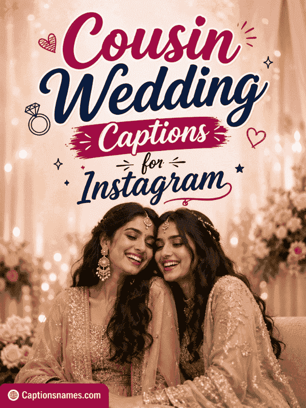 Cousin Wedding Captions for Instagram