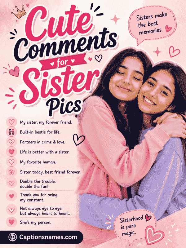 Cute Comments for Sister Pics
