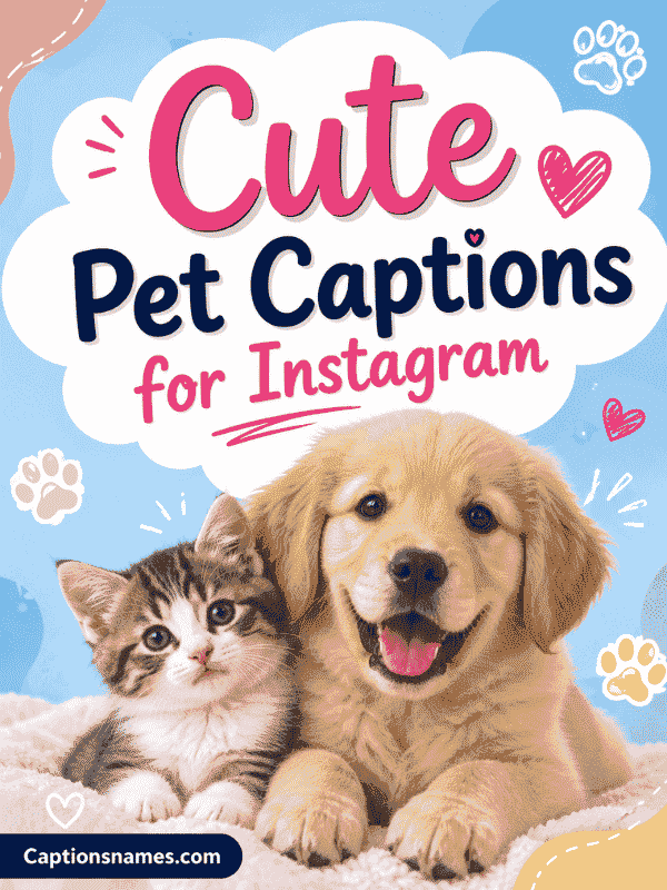 Cute Pet Captions for Instagram