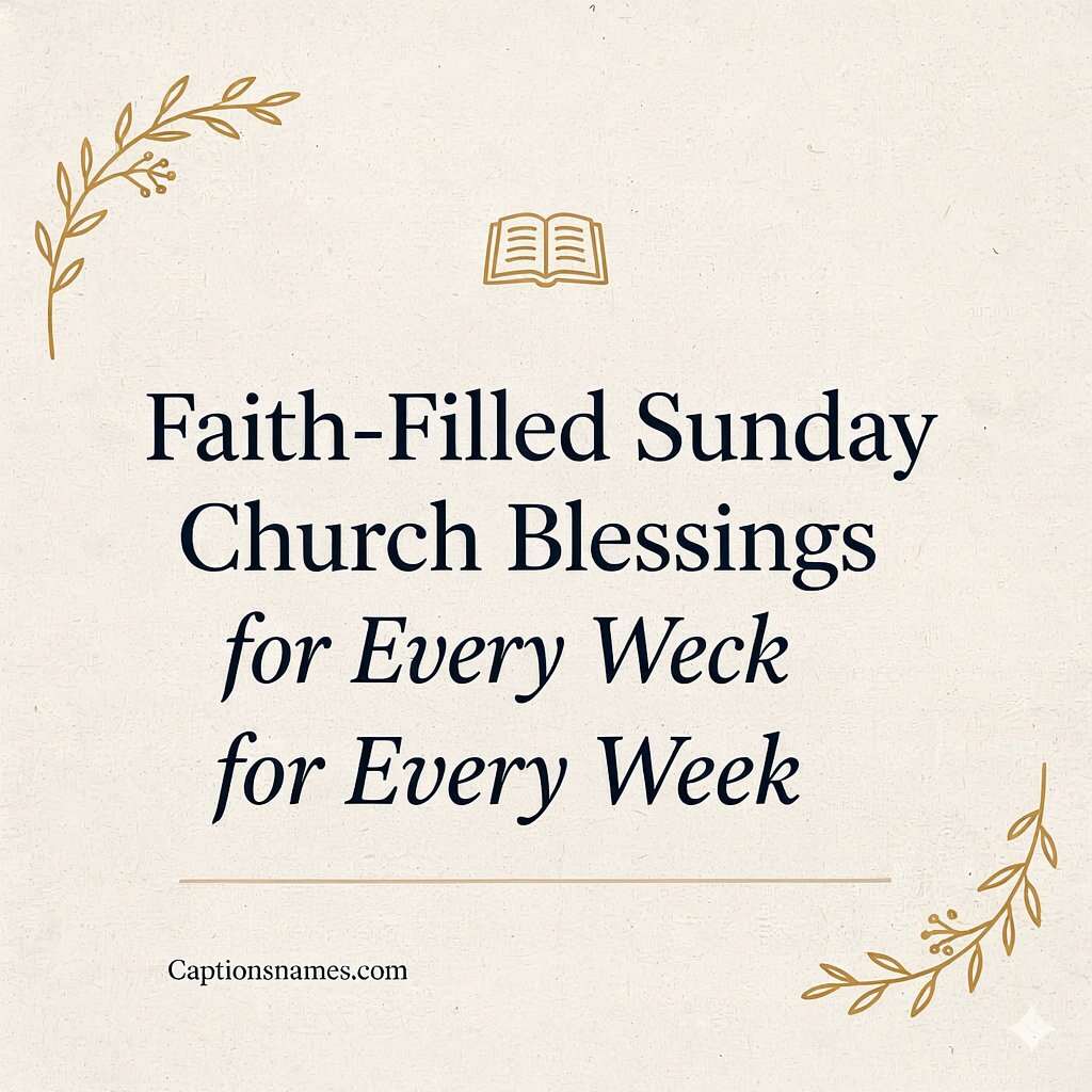 Faith-Filled Sunday Church Blessings for Every Week