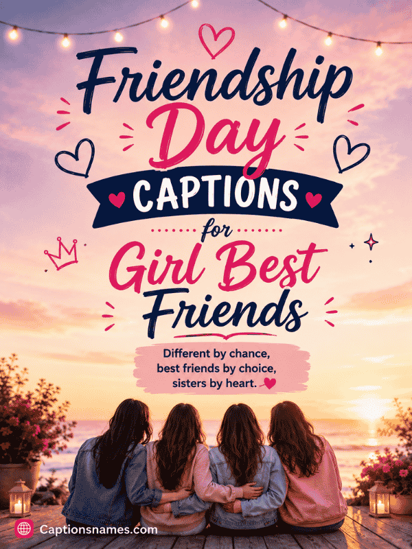 Friendship Day Captions for Girl Best Friends