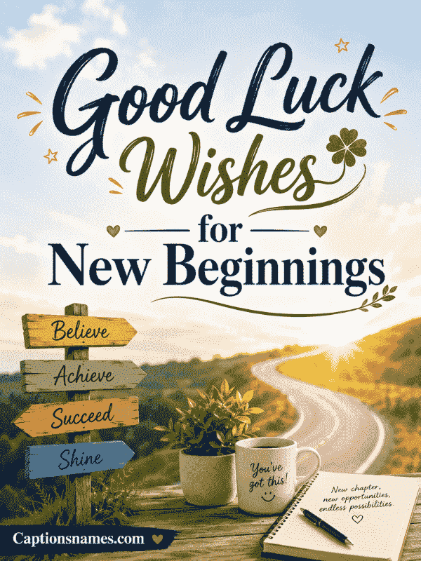 Good Luck Wishes for New Beginnings