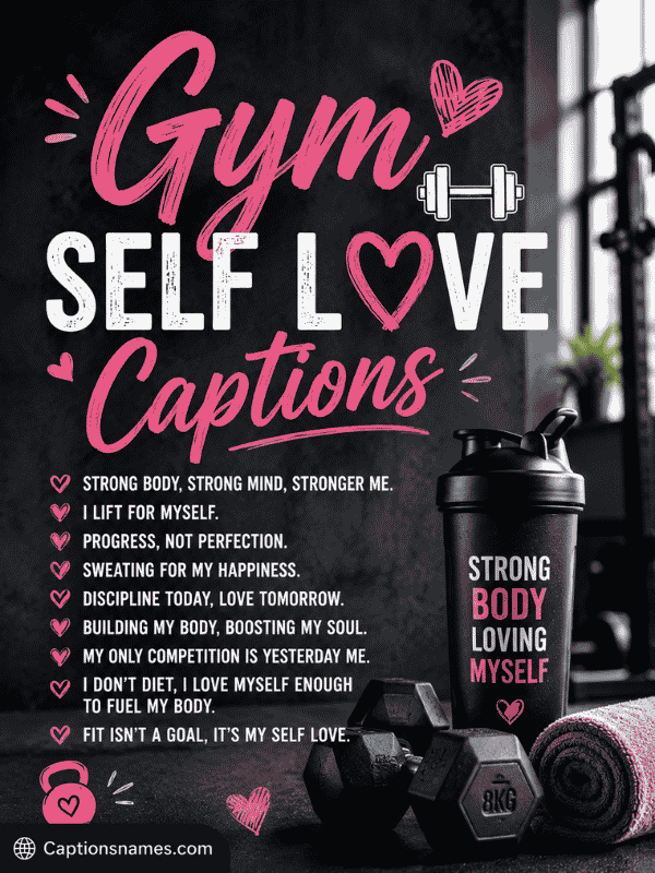 Gym Self Love Captions