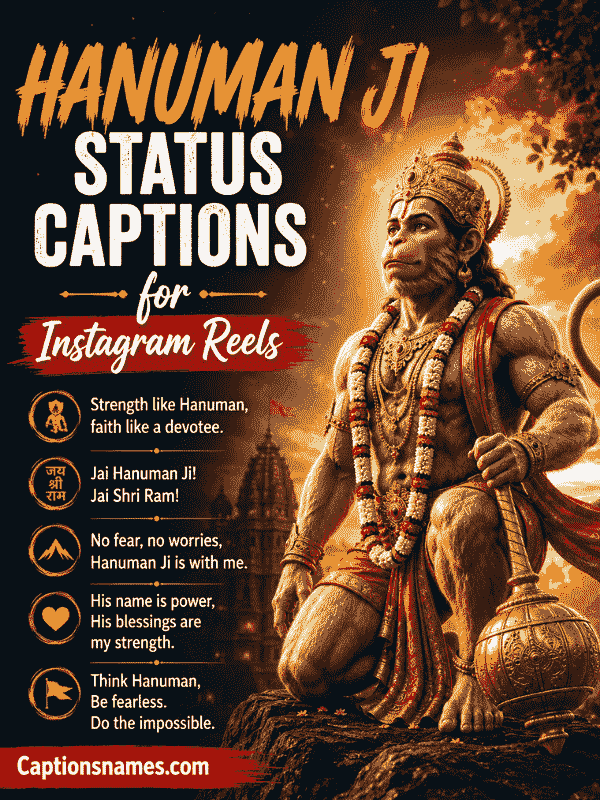 Hanuman Ji Status Captions for Instagram Reels