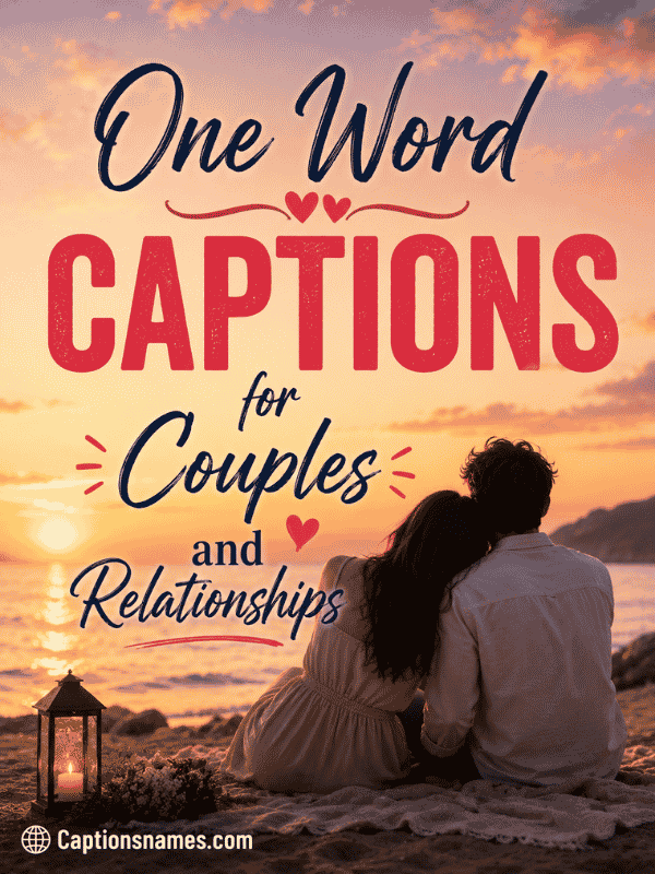 One Word Captions for Couples and Relationships