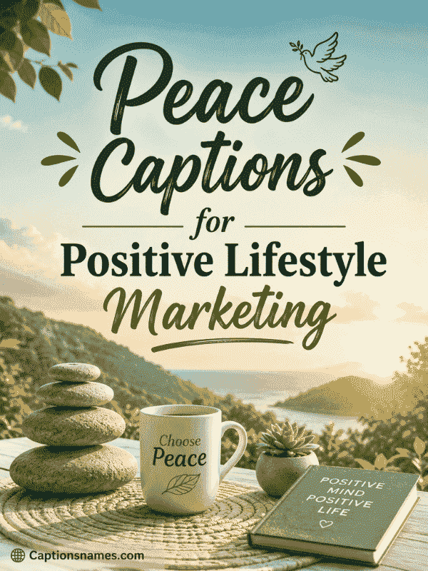 Peace Captions for Positive Lifestyle Marketing
