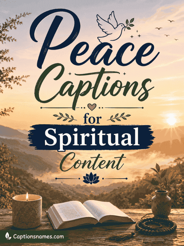 Peace Captions for Spiritual Content
