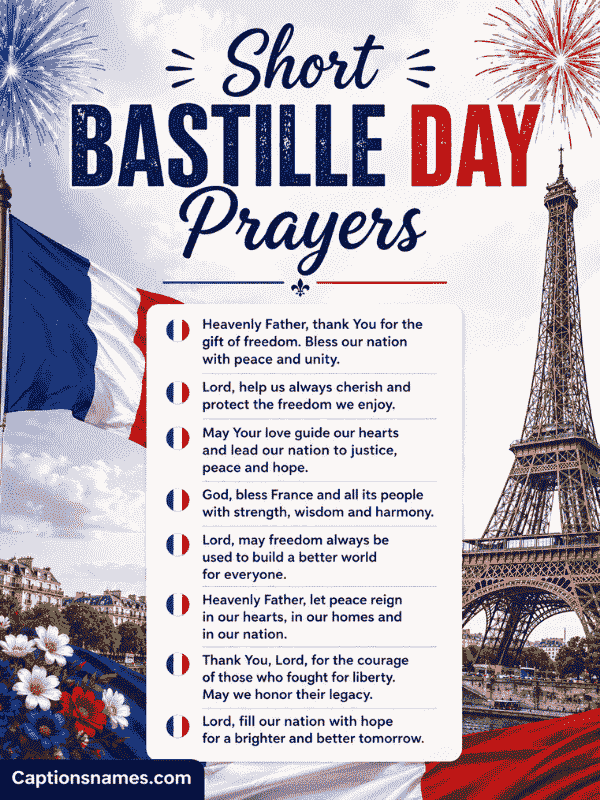 Short Bastille Day Prayers