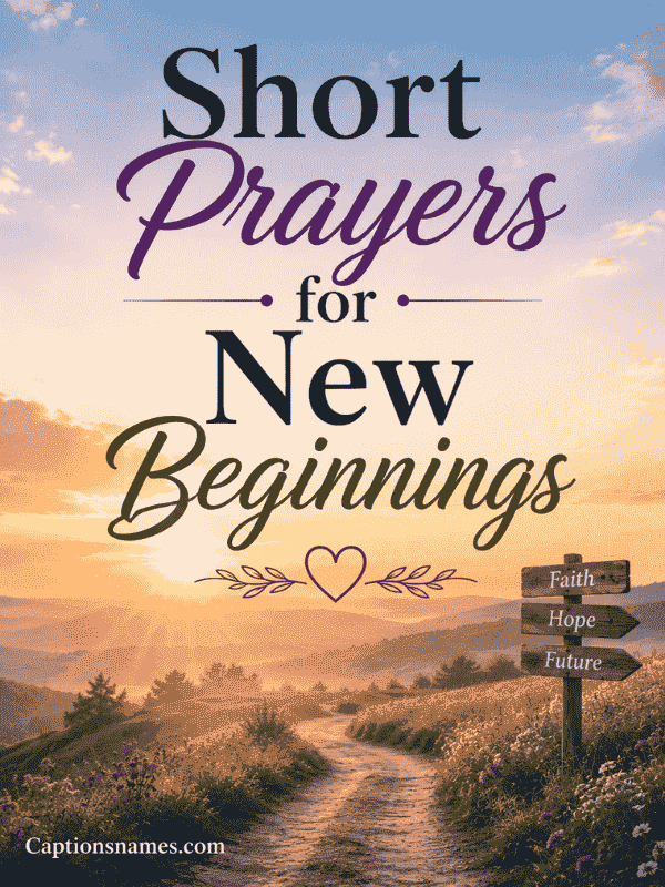 Short Prayers for New Beginnings