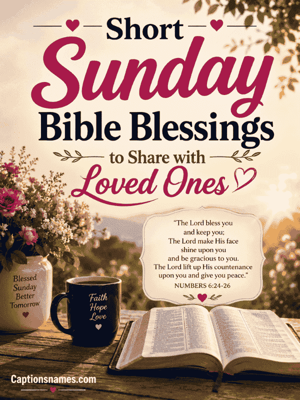 Short Sunday Bible Blessings to Share with Loved Ones