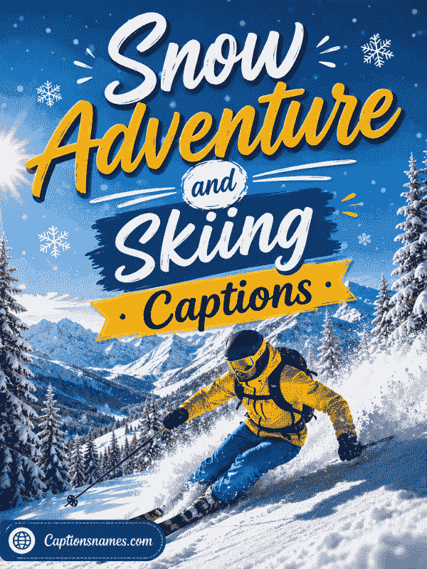 Snow Adventure and Skiing Captions