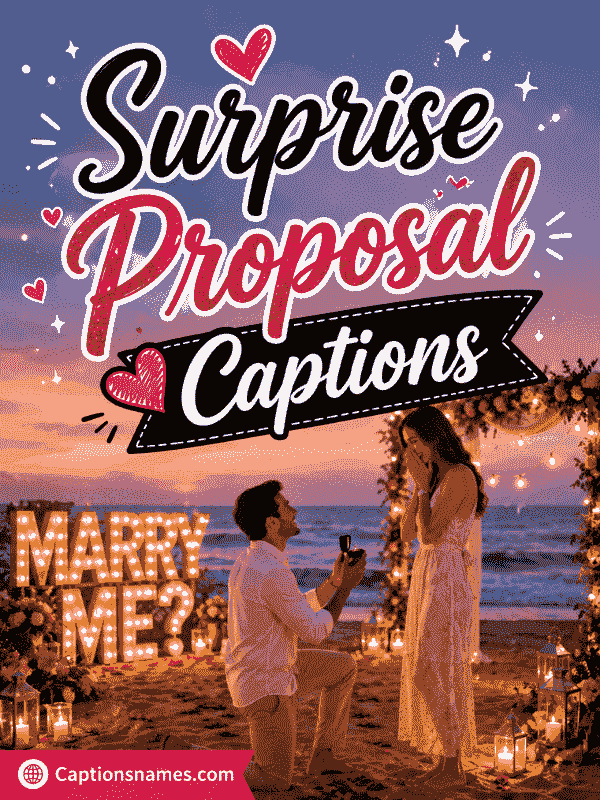 Surprise Proposal Captions