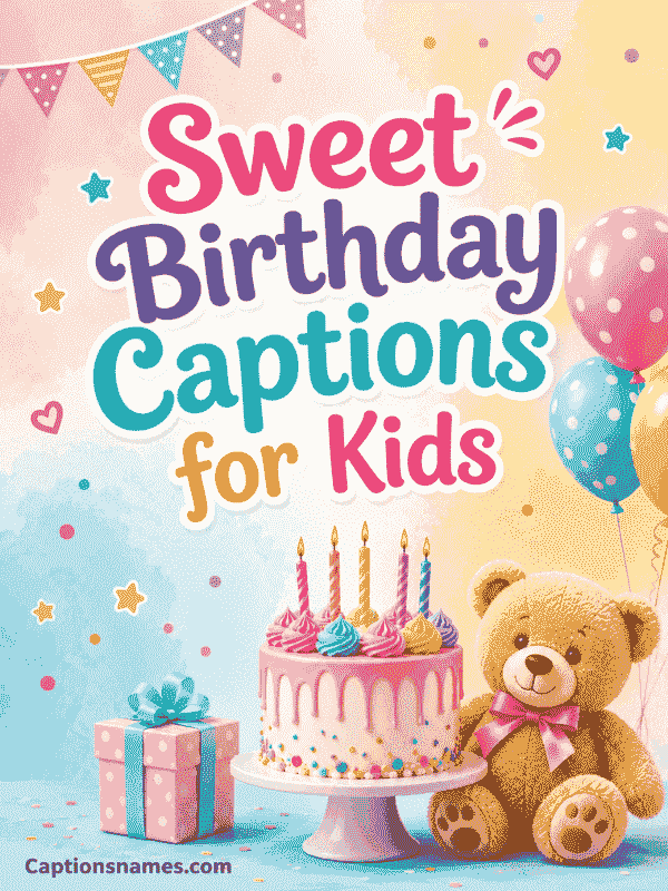 Sweet Birthday Captions for Kids