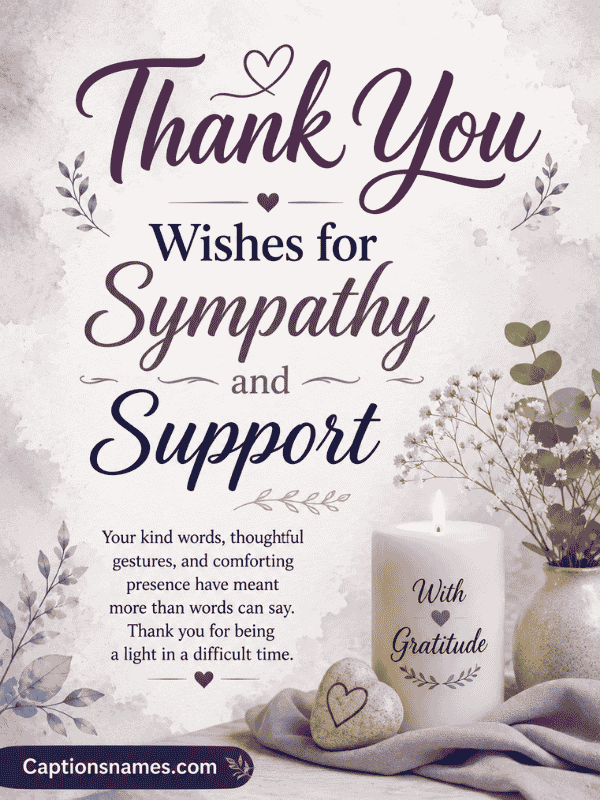 Thank You Wishes for Sympathy and Support