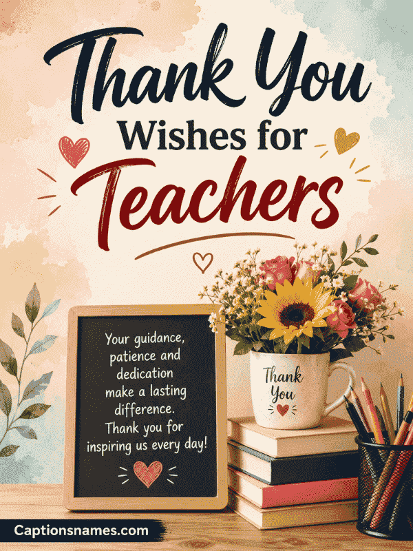 Thank You Wishes for Teachers