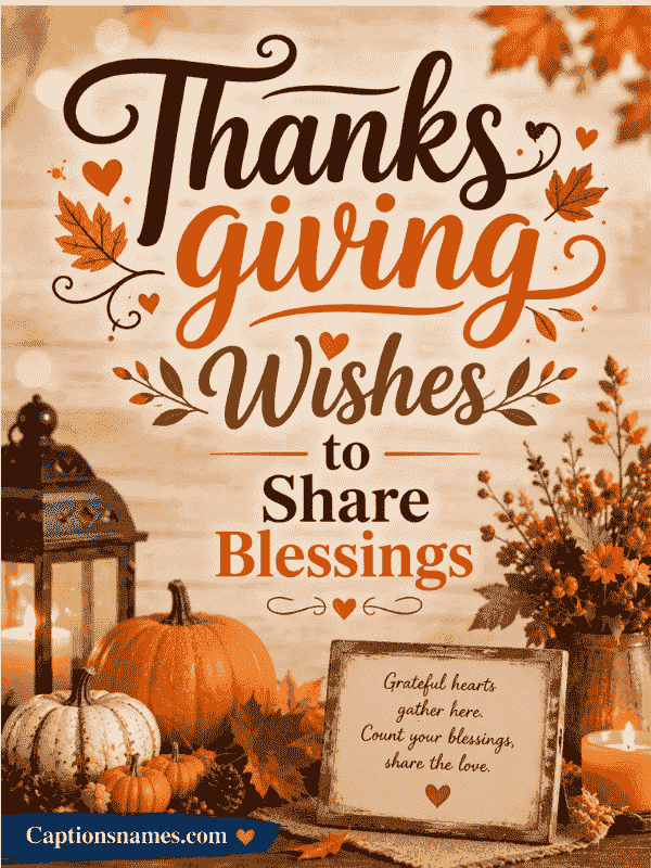 Thanks giving Wishes to Share Blessings