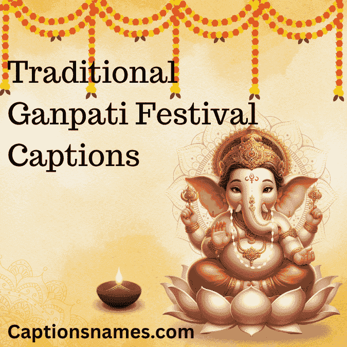 Traditional Ganpati Festival Captions