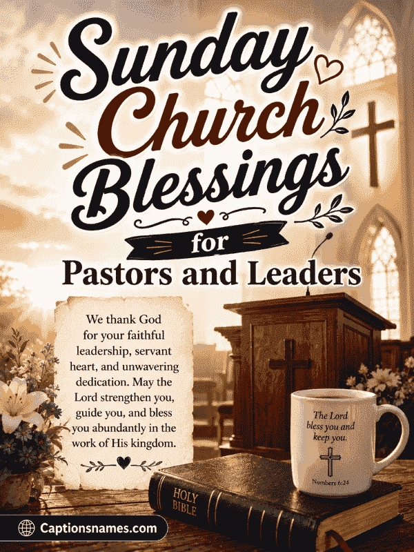 unday Church Blessings for Pastors and Leaders
