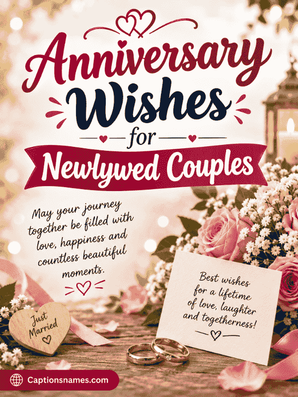 Anniversary Wishes for Newlywed Couples