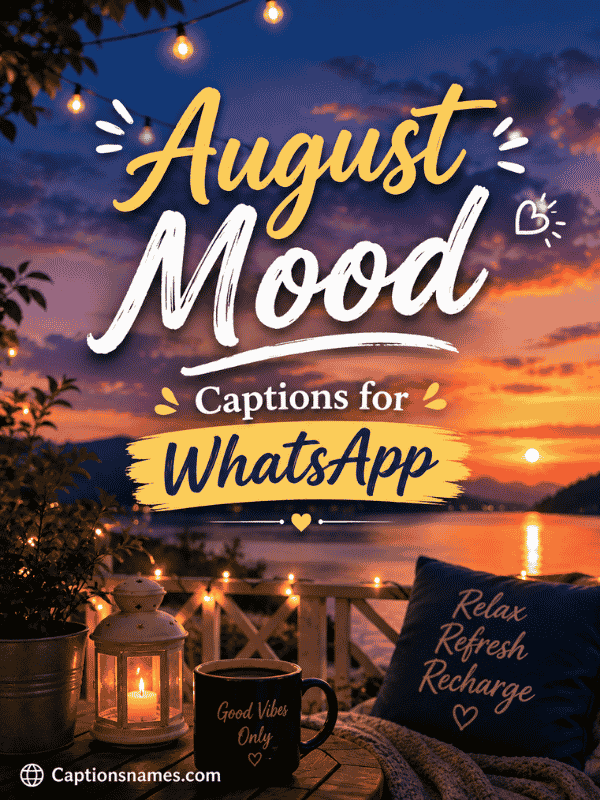 August Mood Captions for WhatsApp