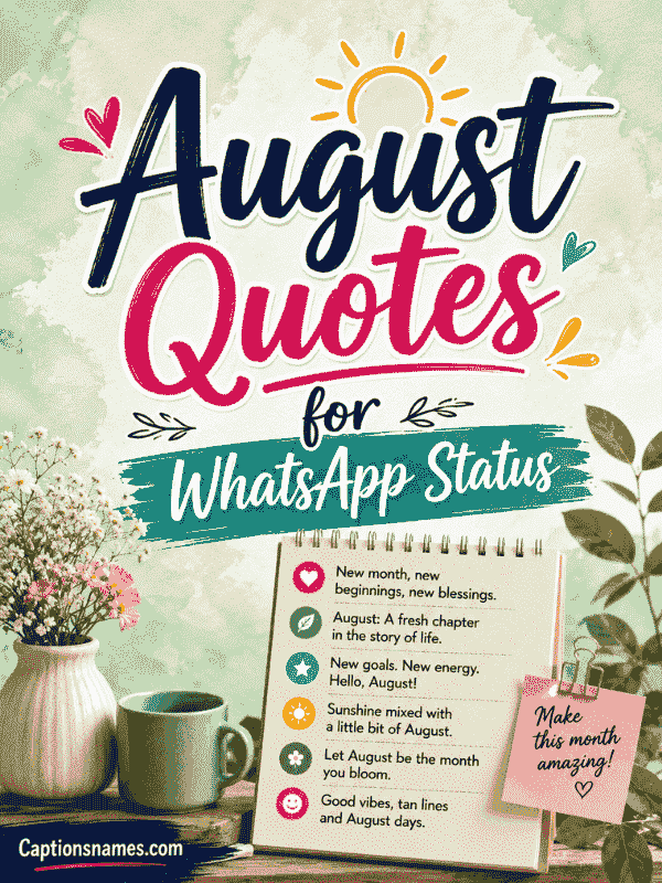 August Quotes for WhatsApp Status