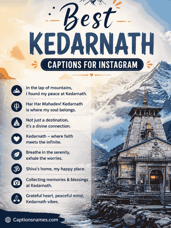 Best Kedarnath Captions for Instagram