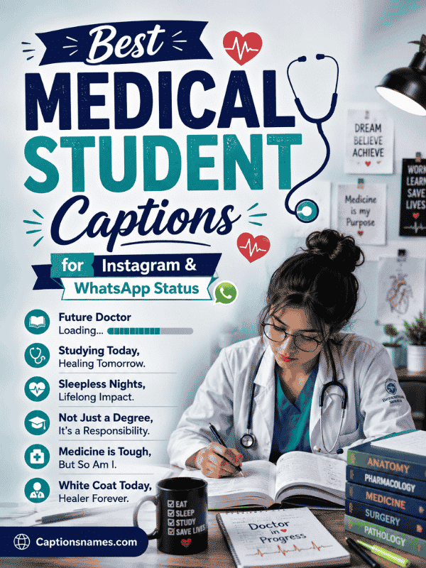 Best Medical Student Captions for Instagram & WhatsApp Status