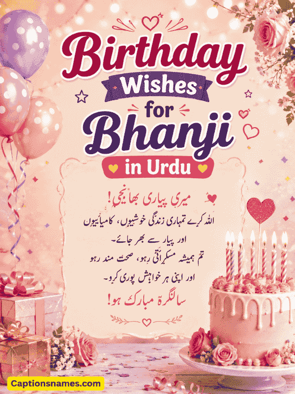 Birthday Wishes for Bhanji in Urdu