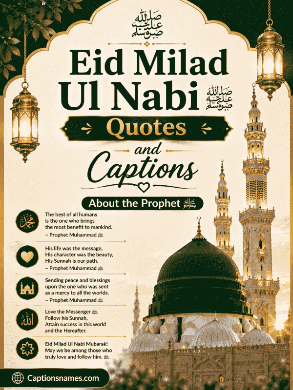 Eid Milad Ul Nabi Quotes and Captions About the Prophet ﷺ