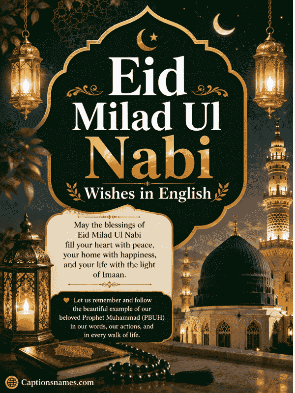 Eid Milad Ul Nabi Wishes in English