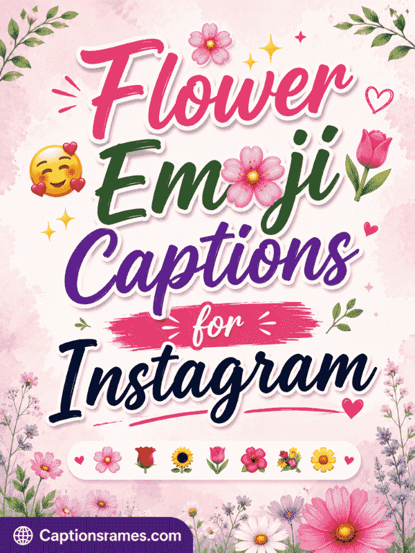 Flower Emoji Captions for Instagram