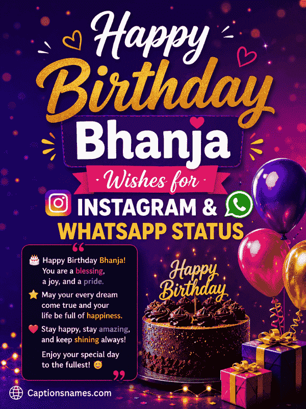 Happy Birthday Bhanja Wishes for Instagram & WhatsApp Status