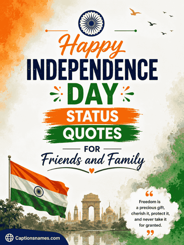 Happy Independence Day Status Quotes for Friends and Family