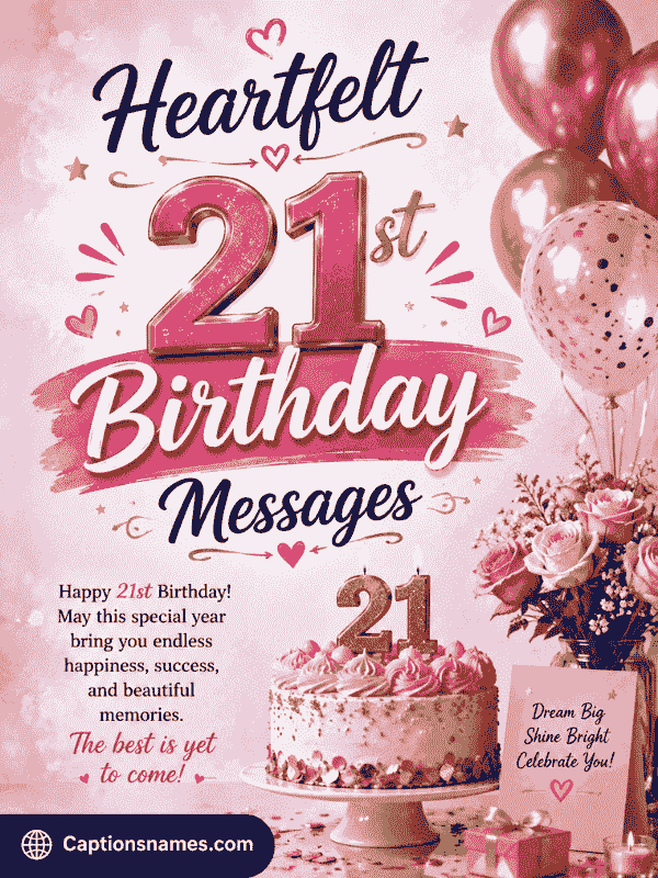 Heartfelt 21st Birthday Messages
