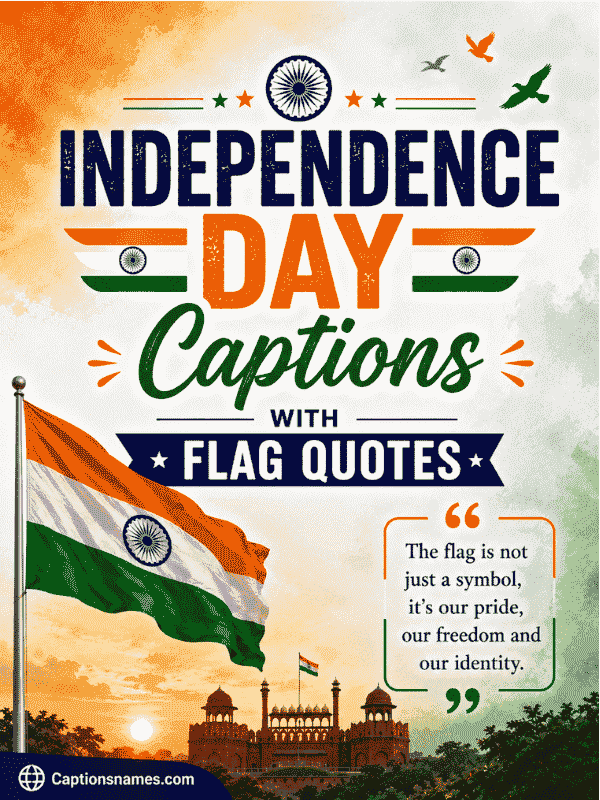 Independence Day Captions with Flag Quotes
