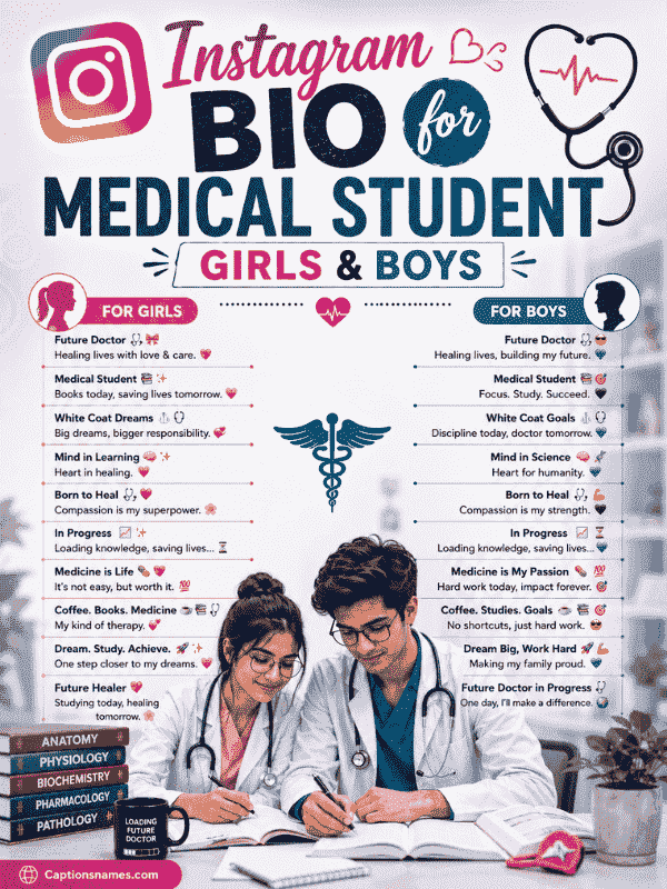 Instagram Bio for Medical Student Girls & Boys