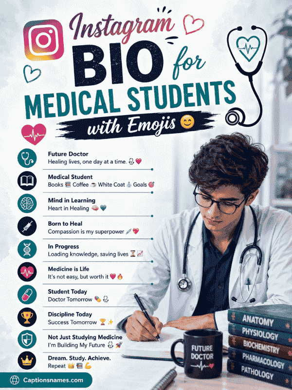Instagram Bio for Medical Students with Emojis