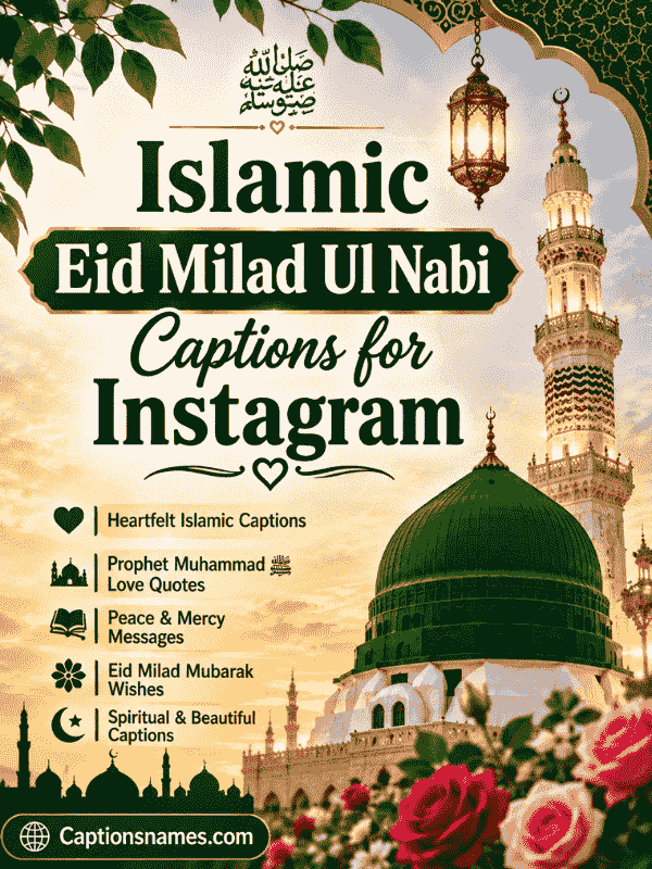 Islamic Eid Milad Ul Nabi Captions for Instagram