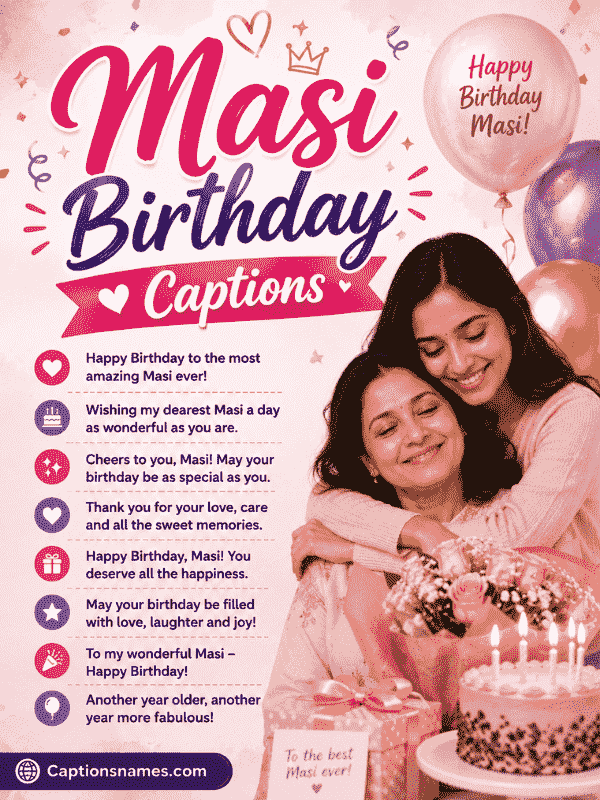 Masi Birthday Captions