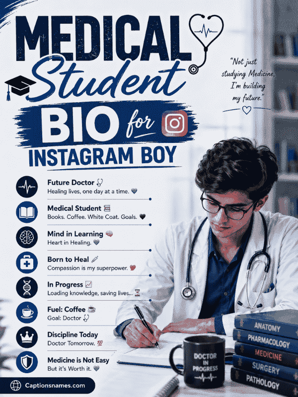 Medical Student Bio for Instagram Boy