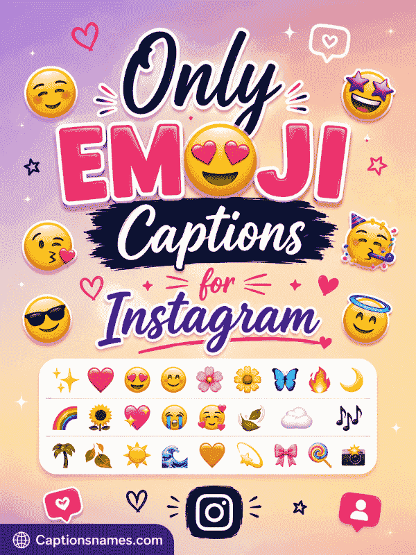 Only Emoji Captions for Instagram