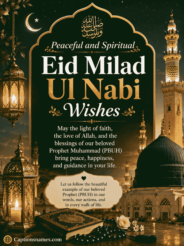 Peaceful and Spiritual Eid Milad Ul Nabi Wishes