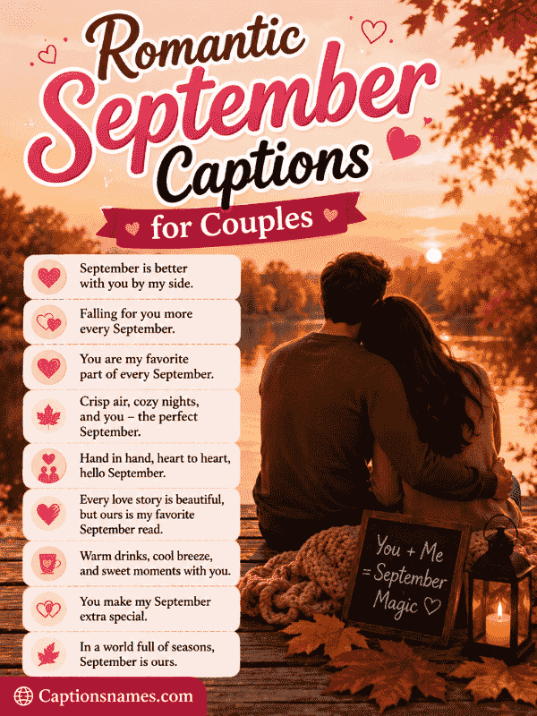 Romantic September Captions for Couples