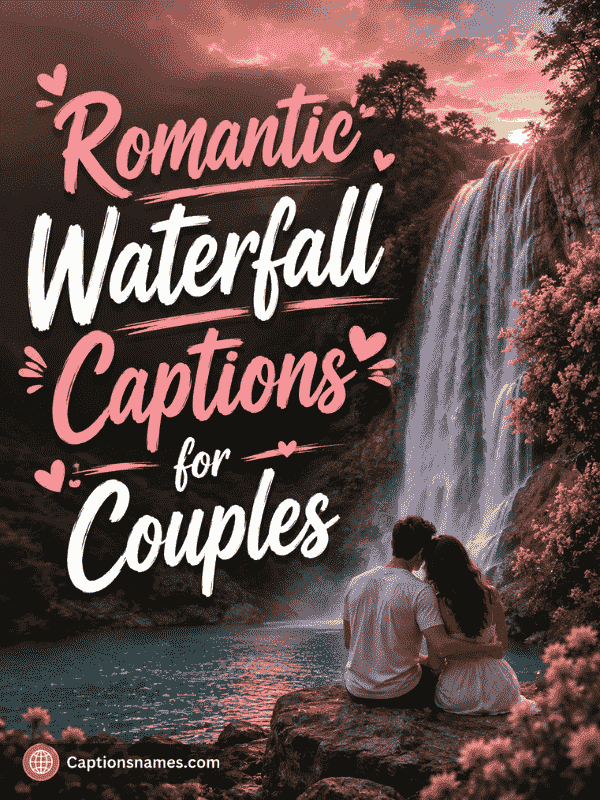 Romantic Waterfall Captions for Couples
