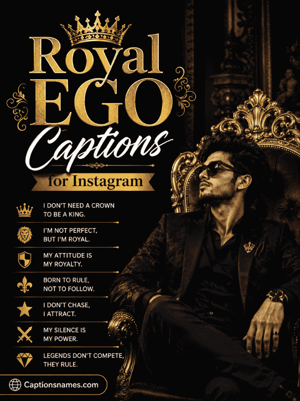Royal Ego Captions for Instagram
