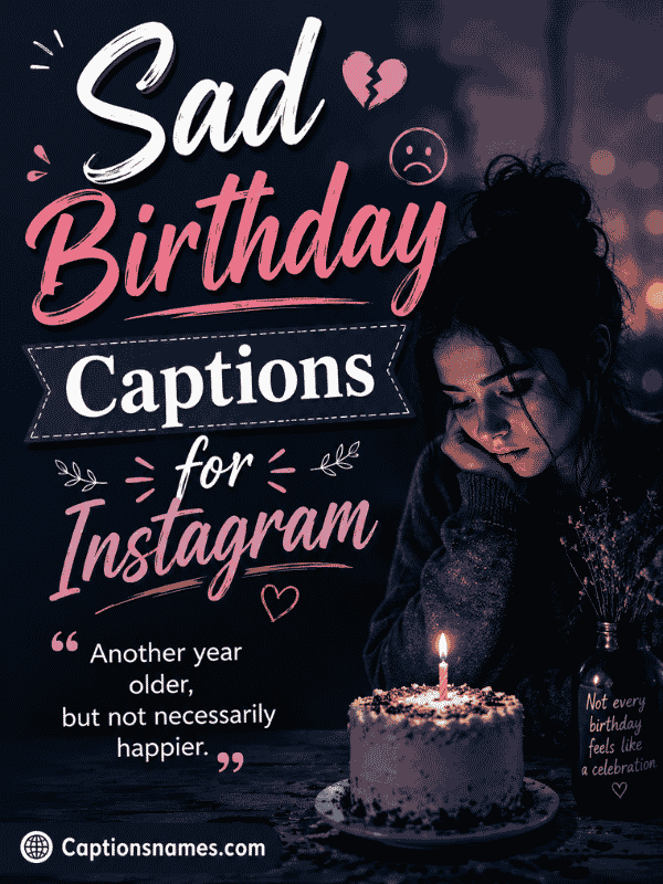 Sad Birthday Captions for Instagram